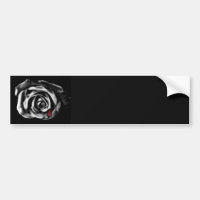 Adhésif pour pare-chocs gothique de rose de noir