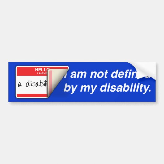 Autocollant De Voiture Adhésif pour pare-chocs handicapé marqué (Devant)
