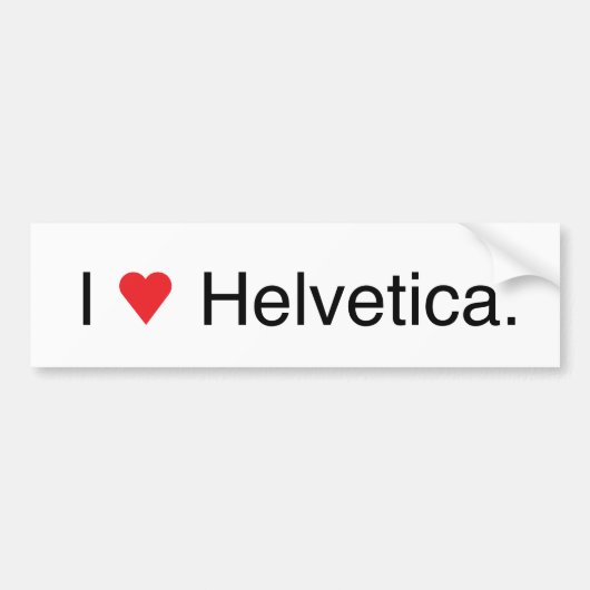 Autocollant De Voiture Adhésif pour pare-chocs helvetica (Devant)