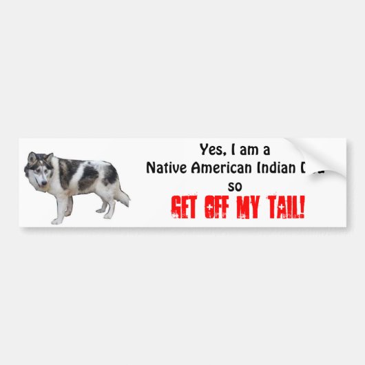 Autocollant De Voiture Adhésif pour pare-chocs indien indigène de chien (Devant)