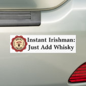 Autocollant De Voiture Adhésif pour pare-chocs instantané d'Irlandais (En voiture)