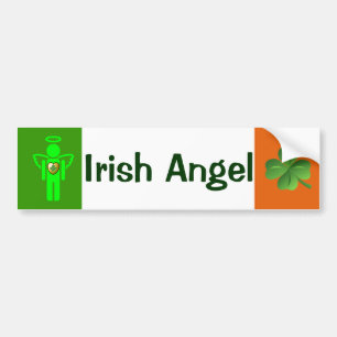 Autocollant De Voiture Adhésif pour pare-chocs irlandais d'ange