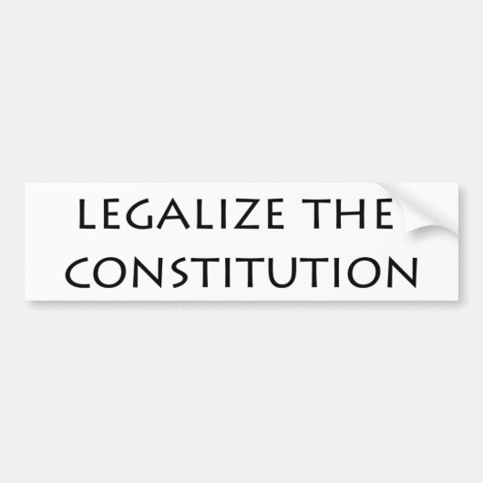 Autocollant De Voiture adhésif pour pare-chocs - légalisez la (Devant)