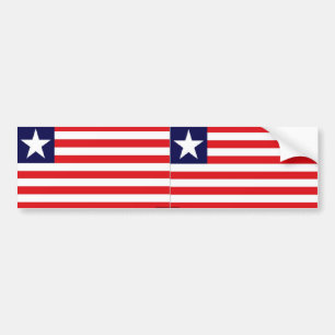Autocollant De Voiture Adhésif pour pare-chocs libérien de drapeau du