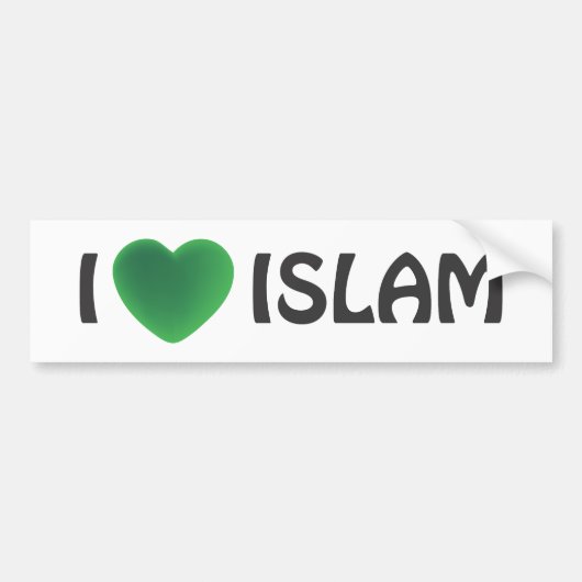 Autocollant De Voiture Adhésif pour pare-chocs - l'Islam d'amour d'I (Devant)