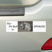 Autocollant De Voiture Adhésif pour pare-chocs mignon de pitbull (En voiture)