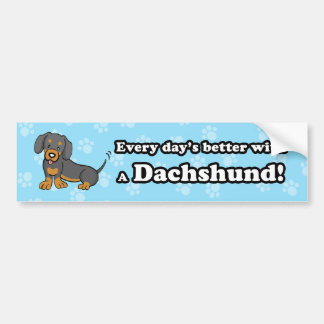 Autocollant De Voiture Adhésif pour pare-chocs mignon de teckel de chien