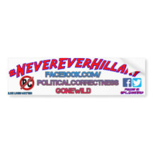 Adhésif pour pare-chocs #NeverEverHillary de PCGW