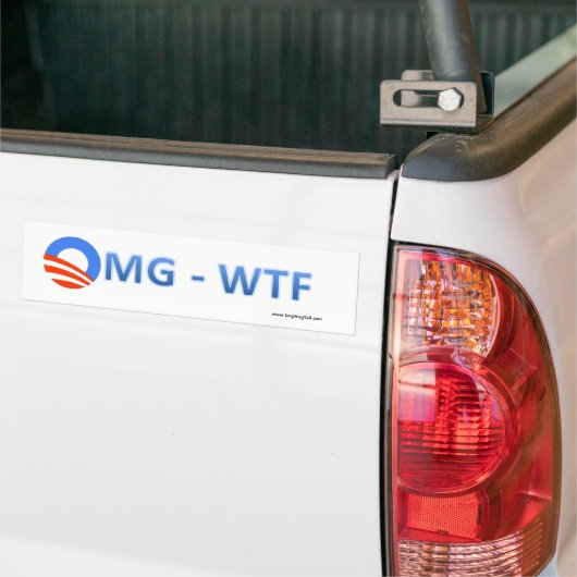Autocollant De Voiture Adhésif pour pare-chocs - Obama O - OMG-WTF (Sur camion)