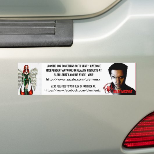 Autocollant De Voiture Adhésif pour pare-chocs promotionnel de Glenwurx (En voiture)