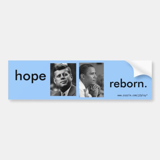 AUTOCOLLANT DE VOITURE ADHÉSIF POUR PARE-CHOCS RENÉ D'OBAMA JFK D'ESPOIR (Devant)