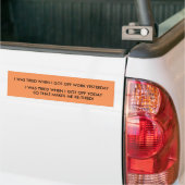 Autocollant De Voiture Adhésif pour pare-chocs RETIRÉ ! (Sur camion)