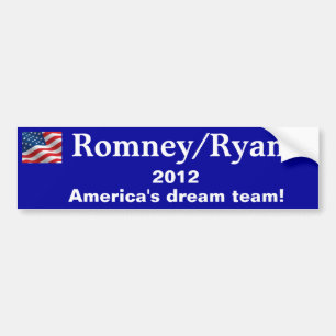 Autocollant De Voiture Adhésif pour pare-chocs Romney/Ryan 2012