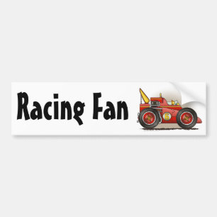 Autocollant De Voiture Adhésif pour pare-chocs rouge de fan de courses