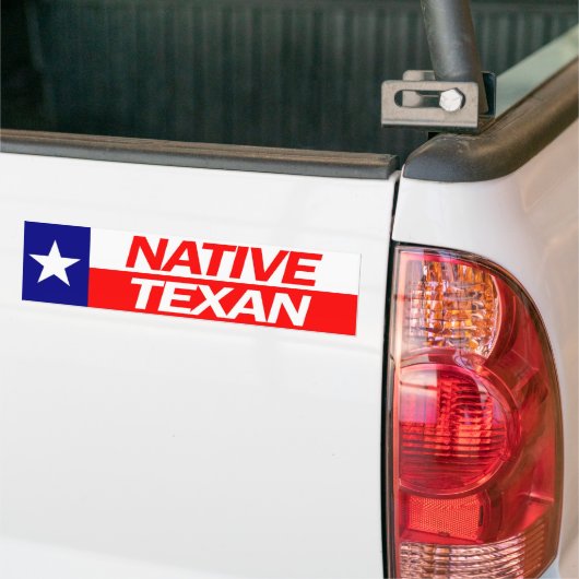 Autocollant De Voiture Adhésif pour pare-chocs TEXAN INDIGÈNE (Sur camion)