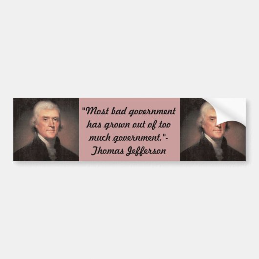 Autocollant De Voiture Adhésif pour pare-chocs : Thomas Jefferson (Devant)