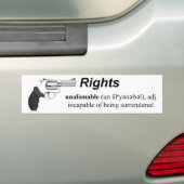 Autocollant De Voiture Adhésif pour pare-chocs Unalienable de droites (En voiture)
