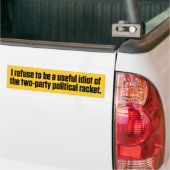 Autocollant De Voiture Adhésif pour pare-chocs utile bipartite d'idiot (Sur camion)