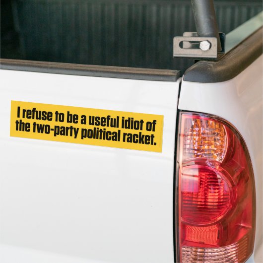Autocollant De Voiture Adhésif pour pare-chocs utile bipartite d'idiot (Sur camion)