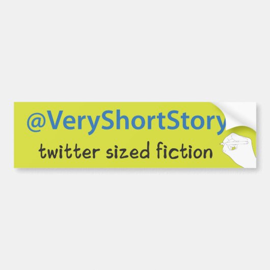 Autocollant De Voiture adhésif pour pare-chocs - @VeryShortStory (Devant)