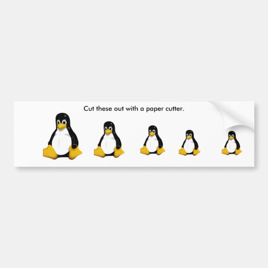 Autocollant De Voiture Adhésifs pour pare-chocs de Tux (Devant)