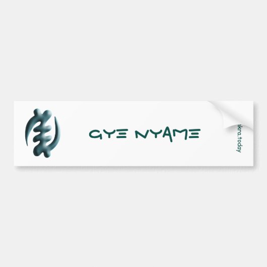 Autocollant De Voiture Adinkra - Gye Nyame (Devant)