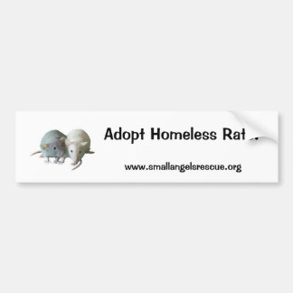Autocollant De Voiture Adoptez les rats sans abri !