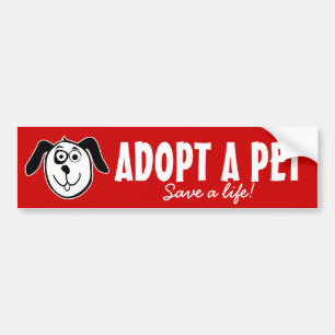 Autocollant De Voiture Adoptez un bien-être des animaux de l'adhésif po