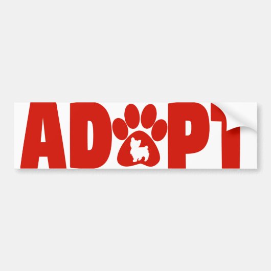 Autocollant De Voiture Adoptez Un Sticker Pour Pet Bumper (Devant)