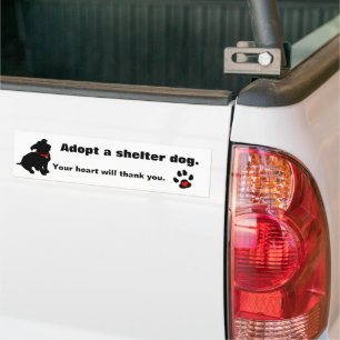 Autocollant De Voiture Adoptez une conception de chien d'abri