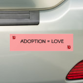 Autocollant De Voiture Adoption = amour (En voiture)