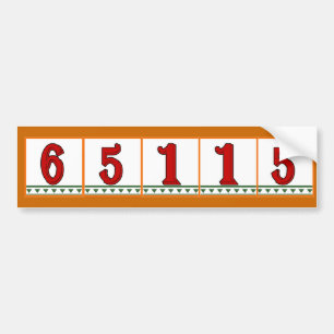 Autocollant De Voiture Adresse de rue Carrelage rouge italien