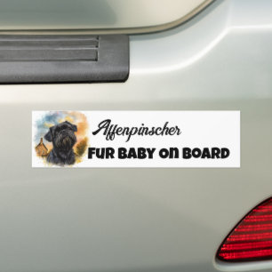 Autocollant De Voiture Affenpinscher Chien Russe Portrait de ferme