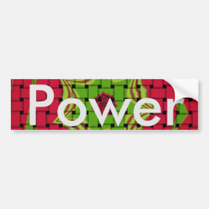 Autocollant De Voiture African Lovely Woven Red et Lemon Green Design