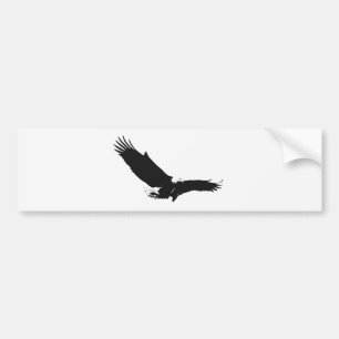 Autocollant De Voiture Aigle d'atterrissage noir et blanc