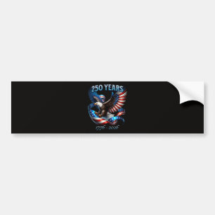 Autocollant De Voiture Aigle et drapeau patriotiques 250 ans 1776-2026