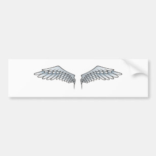 Autocollant De Voiture ailes bleu-gris