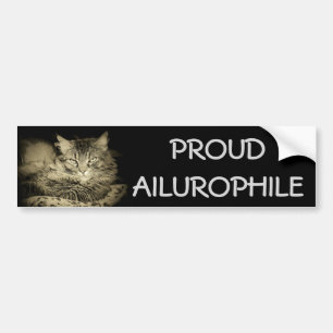 Autocollant De Voiture Ailurophile fier (amoureux des chats)