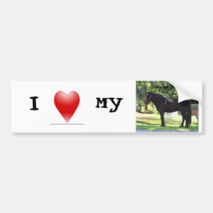Autocollant De Voiture Aimez mon bumpersticker de poney de vallées