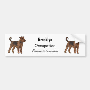Autocollant De Voiture Airedale terrier dog cartoon
