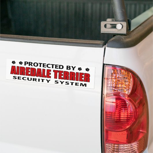Autocollant De Voiture Airedale Terrier Security (Sur camion)