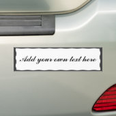 AUTOCOLLANT DE VOITURE AJOUTER VOTRE TEXTE ICI-BUMPER STICKER (En voiture)