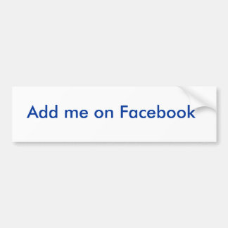 Autocollant De Voiture Ajoutez-moi sur Facebook