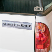 Autocollant De Voiture Al Gore Est Un Idiot (Sur camion)
