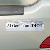 Autocollant De Voiture Al Gore Est Un Idiot (En voiture)