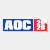 Autocollant De Voiture Alexandria Ocasio-Cortez AOC 2028 (Devant)