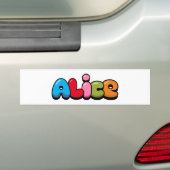 Autocollant De Voiture Alice (En voiture)