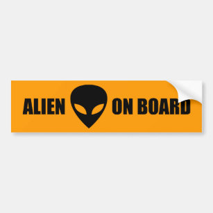 Autocollant De Voiture Alien à bord