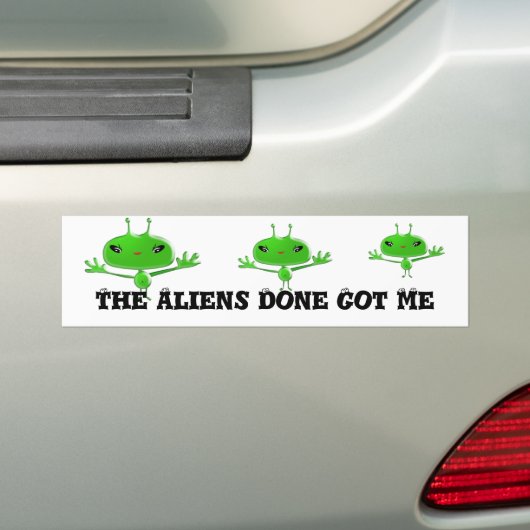 Autocollant De Voiture Aliens de l'espace extra-atmosphérique vert mignon (En voiture)