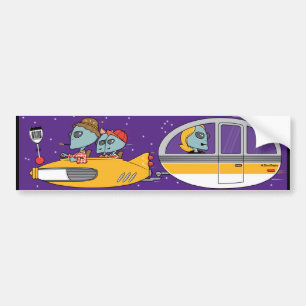 Autocollant De Voiture Aliens des vacances